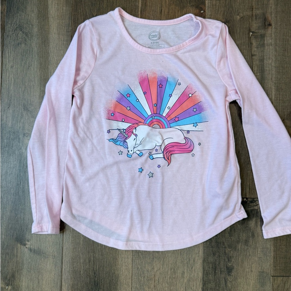 Pink Unicorn Kids pajama top